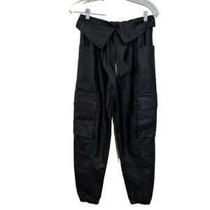 Air Jordan Court To Runway Utility Pants Women's Faux Leather S‎  High Waist NWT